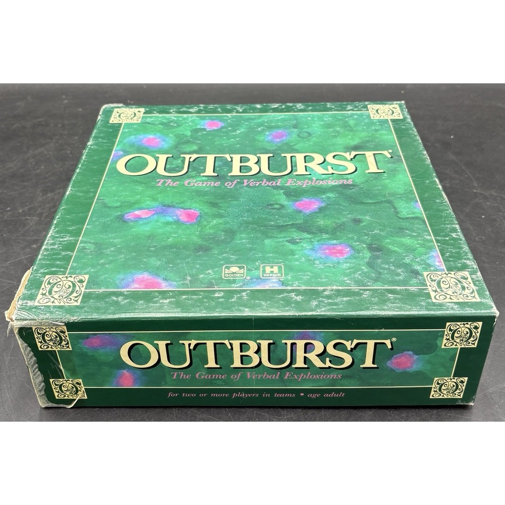 Vtg Board Game Outburst The Game of Verbal Explosions 1994 edition parts only